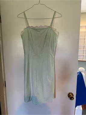 Vintage Lilly Pulitzer Scallop-Trim Pastel Stripe Summer Dress